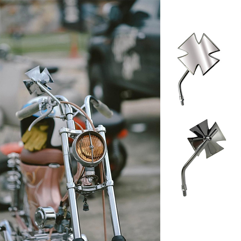 chopper改装铁十字后视镜