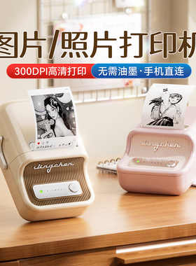 精臣B21 Pro高清照片打印机300dpi家用小型可连手机黑白相片可粘贴二次元图片简笔画手账贴纸蓝牙图像标签机