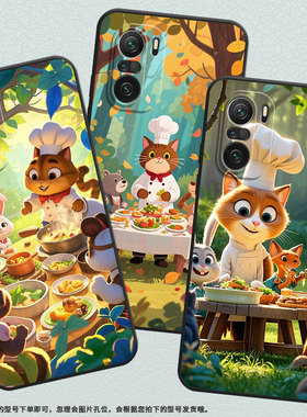 适用小米POCOF3Gt手机壳POCOF4防摔F4GT动物聚餐XiaomiPOCOF5商务F6Pro/F7Ultra高级感24069PC21G保护套