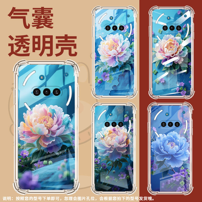 适用NothingPhone3APro手机壳Phone3A盛开的牡丹气囊壳Phone3中国风NothingPhoneCMF2Pro硅胶防摔保护套