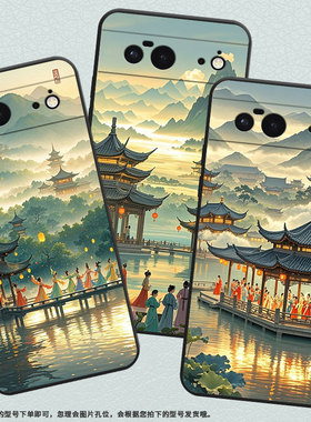 适用谷歌PixeL9Pro手机壳Google6A时尚GWKK3全包边谷歌Pixel8保护套西湖水面G8HHN硅胶Pixel9A谷歌9软壳