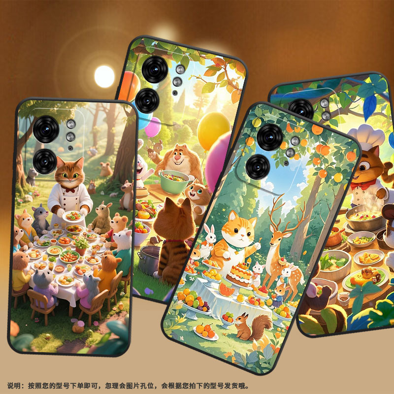 适用MOTOX30Pro手机壳XT2243-2猫咪松鼠S50Neo摩托罗拉Edge30Ultra防摔Edge40X50Ultra个性XT2401-2软壳