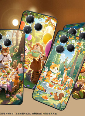 适用传音infinixhot40手机壳tecnopova3保护套smart8防摔猫咪松鼠pova6pro耐磨lf7n高级x6836全包边软壳