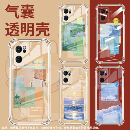 适用OPPOReno6手机壳OPPOReno6Z风景标签OPPOReno6Lite气囊壳OPPOReno7防摔OPPOReno7Pro高级感保护套