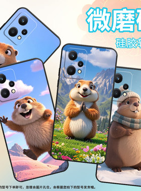 适用Realme8Pro手机壳RMX2030真我6/7纯黑色Realme8高级感RMX3612保护套毛茸茸拨鼠真我9i商务9Pro+磨砂壳