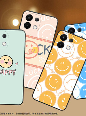 适用OPPOK13印度版手机壳5G保护壳0pp0K13全包边K12s轻薄CPH2729橙色笑脸商务简约卡通耐磨蓝色笑脸中国风