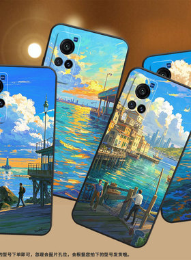 适用vivox9手机壳x9splus防摔v1938t超薄vivix80lite男女x23硅胶x60商务x80v2133a时尚x21ud海边码头软壳