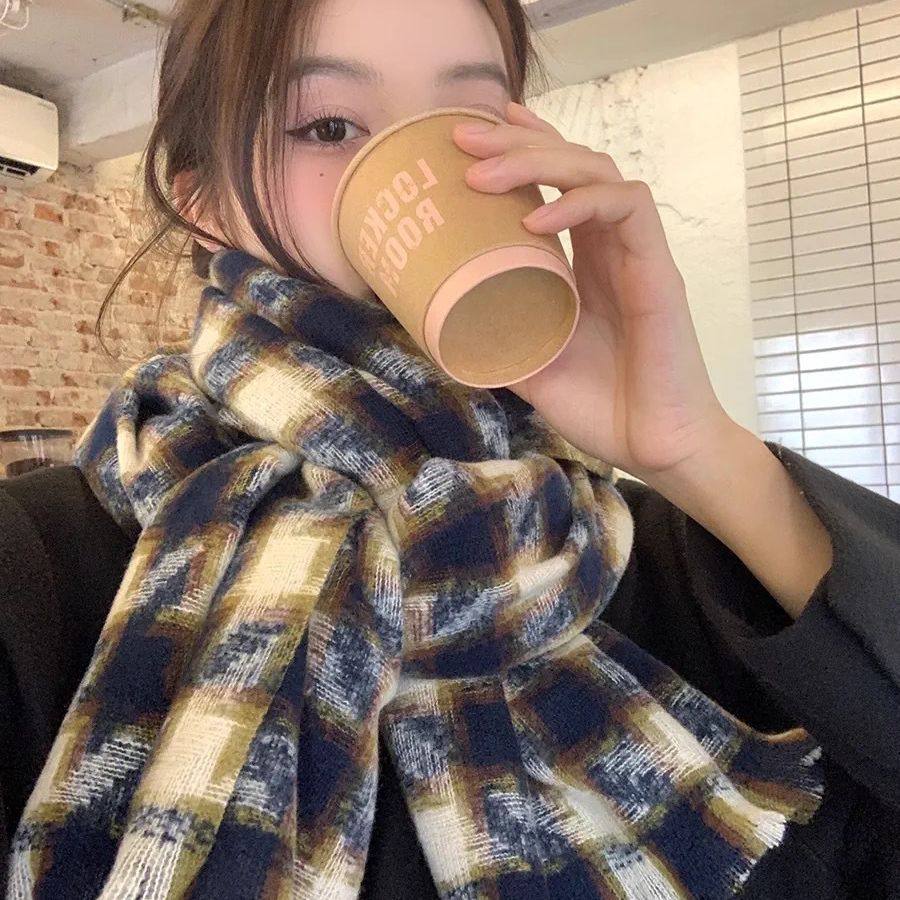围巾2024新款女冬季百搭覆古学生披肩保暖韩系围脖加厚红格围脖,服饰配件/皮带/帽子/围巾,围巾/丝巾/披肩,淘宝优惠券,粉丝福利购,淘宝优惠卷