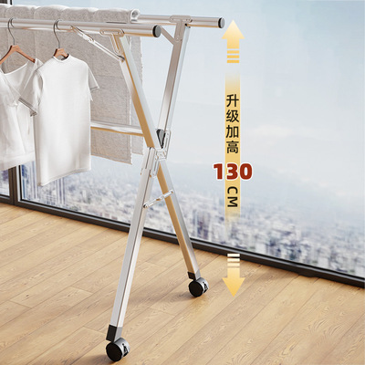 阳台晾衣杆一整根落地晾衣杆室内折叠晾衣架阳台室外晒被子衣架