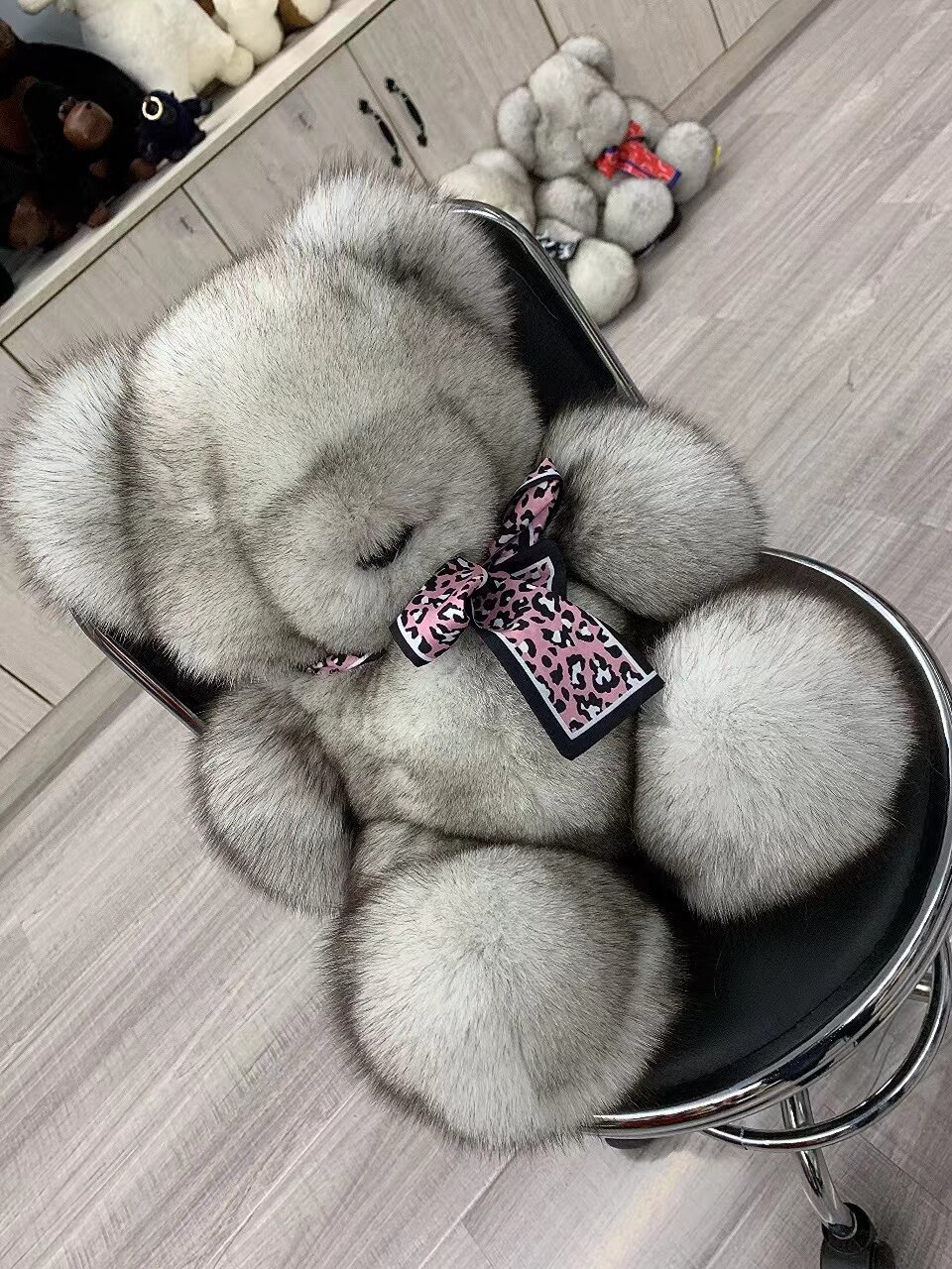 皮草毛绒公仔玩偶摆件