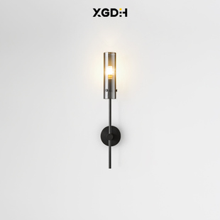 全铜长条壁灯高端轻奢主卧室床头简约壁灯设计师创意客厅背景壁灯