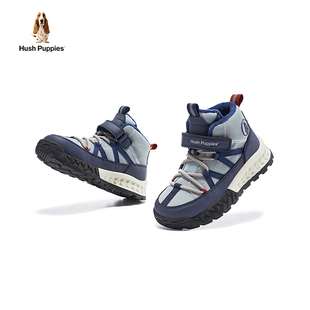 暇步士童鞋男童雪地靴冬季加绒加厚棉靴大童户外棉鞋防滑运动鞋男