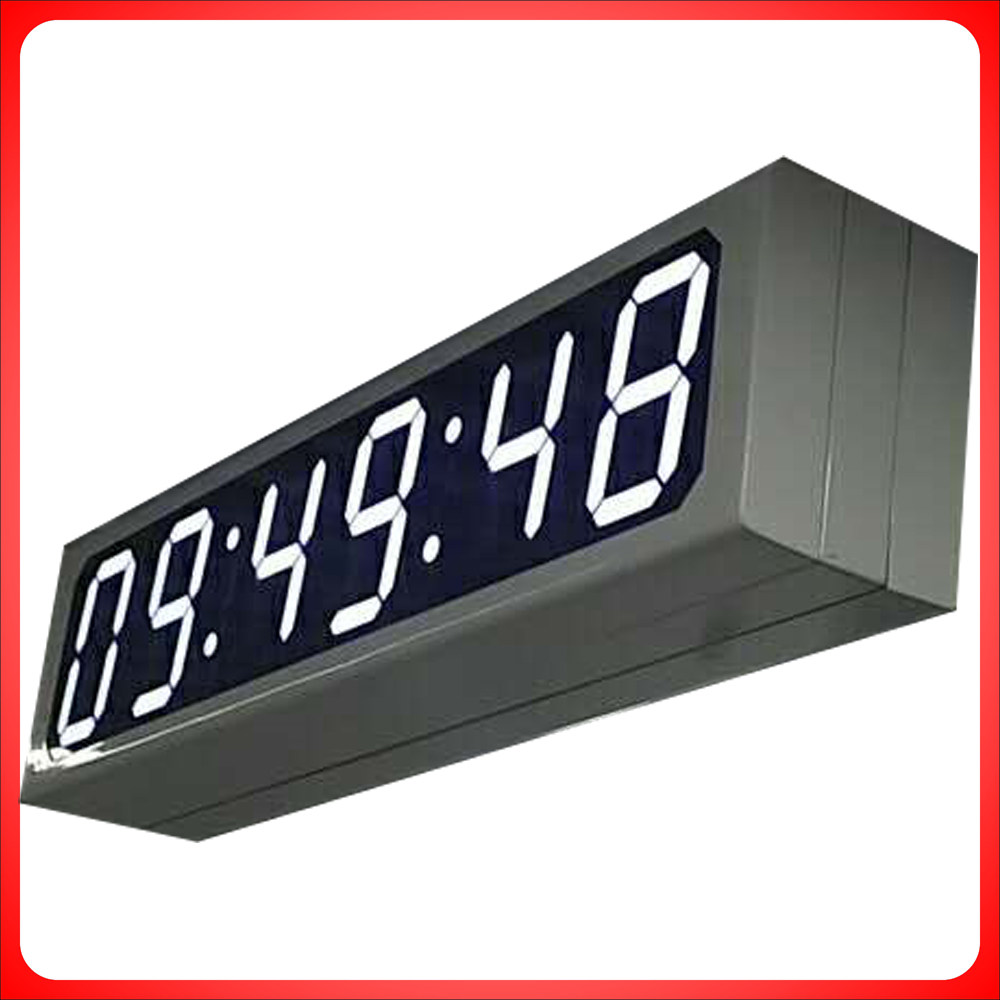 黄色led防水双面数码管显示屏|网络自动同步|wifi局域网电子时钟