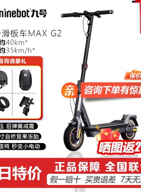 ninebot九号电动滑板车MAX G2座椅选购成人便携折叠9号两轮代步车