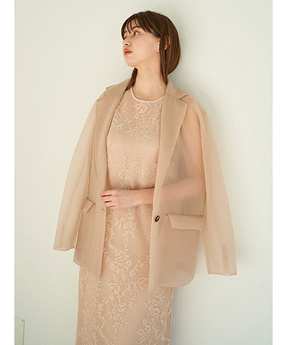 日系人造丝混纺纽扣开衫翻领