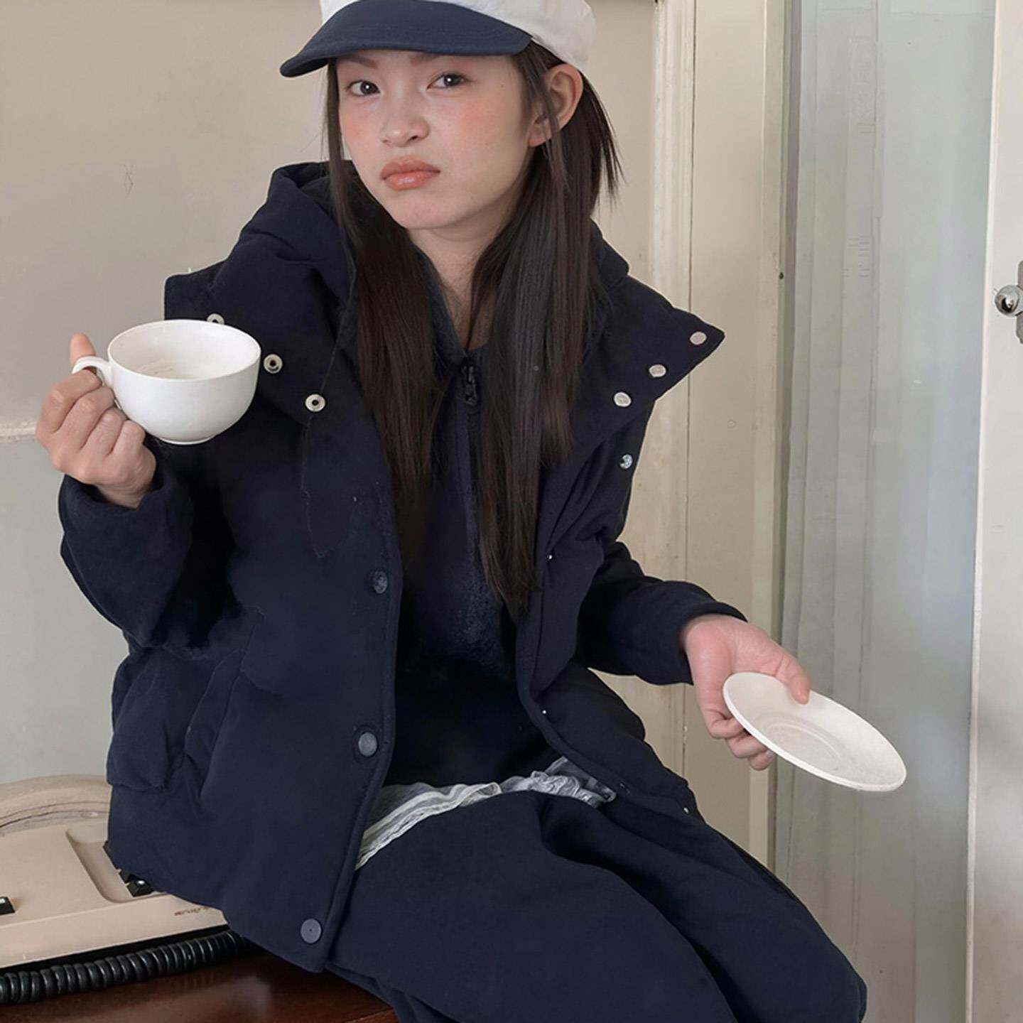女童冬季棉马甲套装加卫衣童装背裤心外套长卫套衣三件坎61026绒