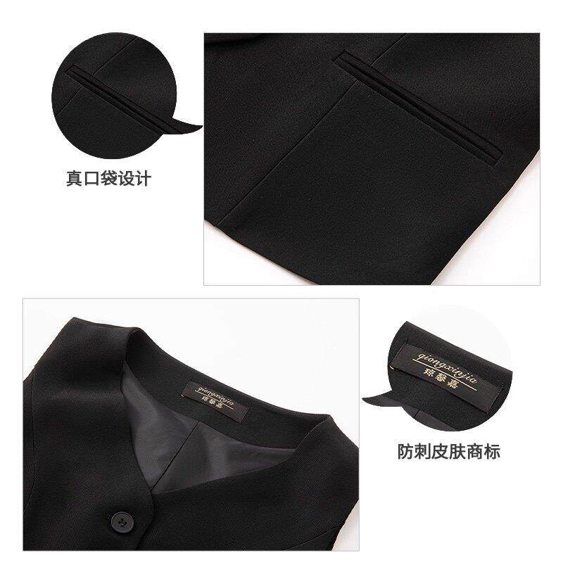 5202春秋甲新款女装马修身短款女式马LGC甲心黑色背小背心女款坎