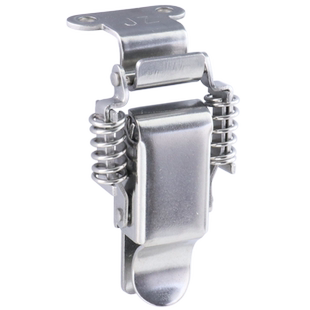 304不锈钢双弹簧挂锁搭扣工具箱木箱锁扣箱扣工业固定卡扣搭扣