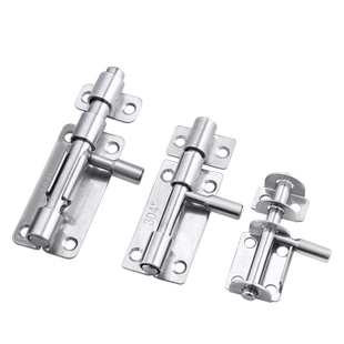 加厚304不锈钢插销门栓明装老式铁门木门防盗左右插销锁可挂锁