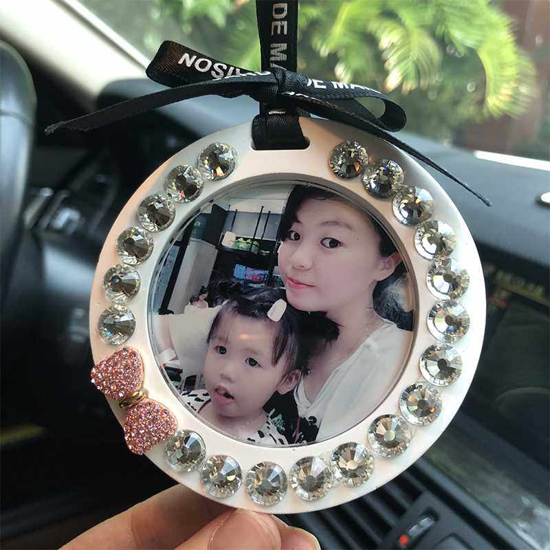 正品定制两张照片汽车香水挂件车内饰品车挂件创意吊坠挂饰车内香