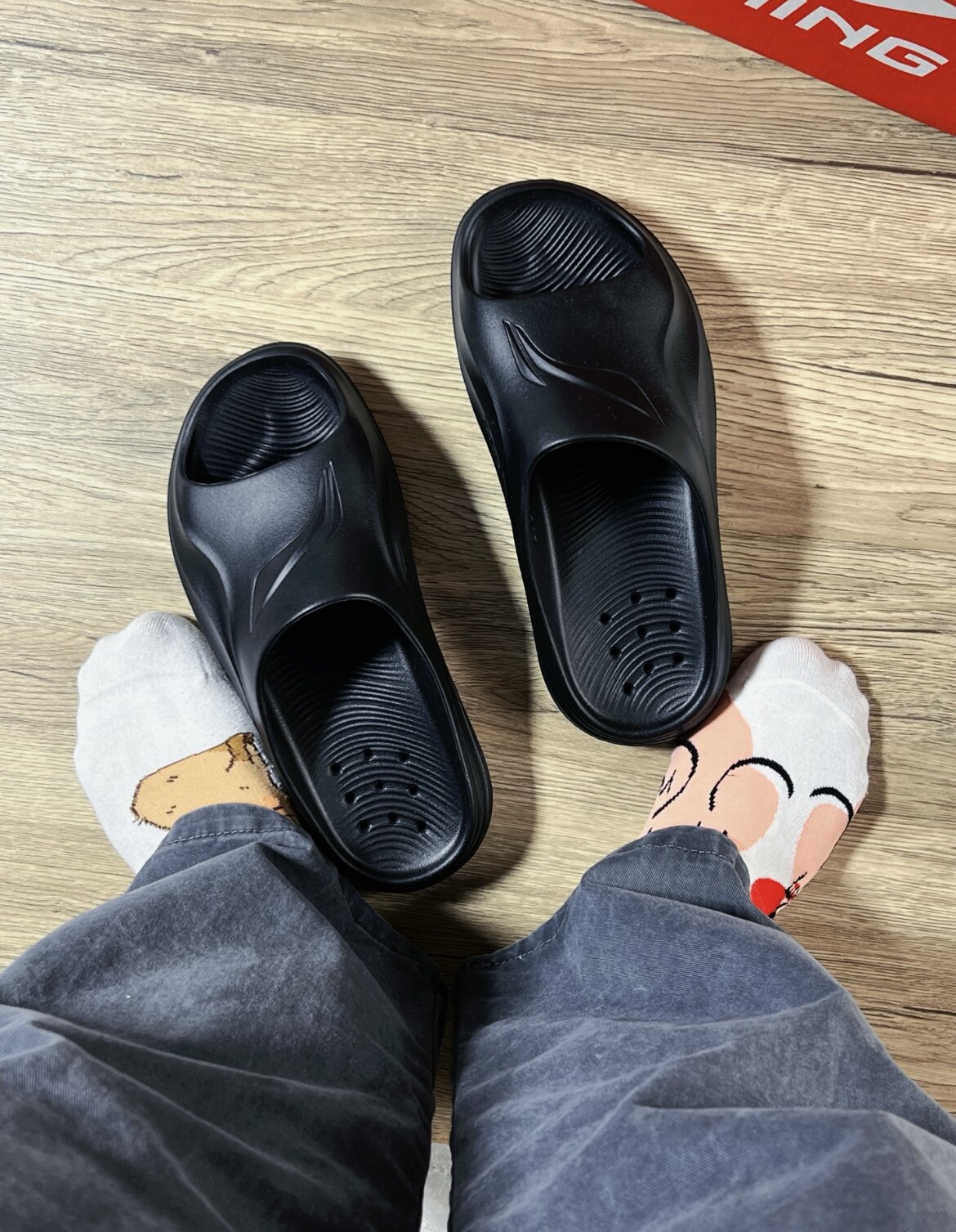 正常发货 李宁拖鞋 男款夏季室内男女 洗澡防滑防臭厚底运动拖鞋