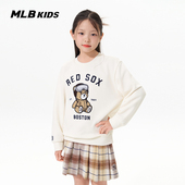 MLB儿童官方男女童萌趣可爱纯棉宽松皱眉熊圆领卫衣25秋冬新款