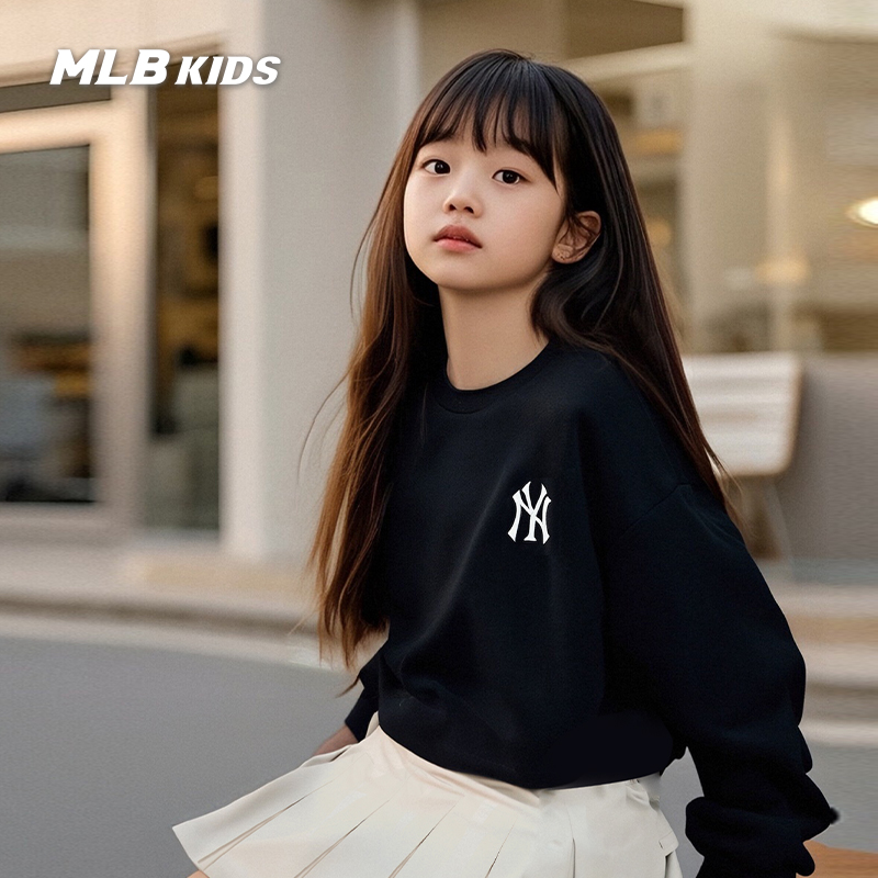 MLB儿童官方男女童纯色圆领卫衣