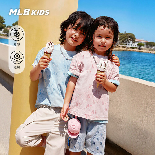 MLB儿童官方男女童晕染老花T恤