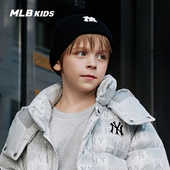 MLB儿童官方男女童街潮时髦经典 队标刺绣纯色针织帽25秋冬新款