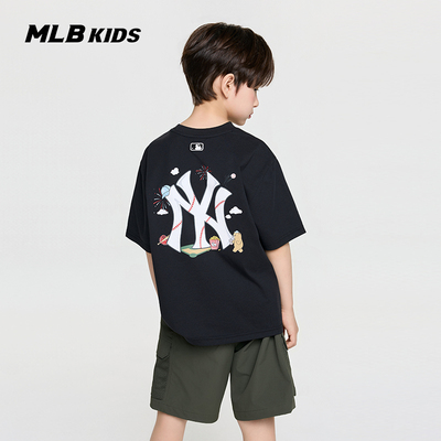 MLB儿童官方男女童背标圆领T恤