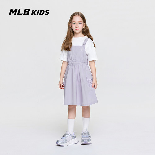 MLB儿童官方女童工装吊带连衣裙