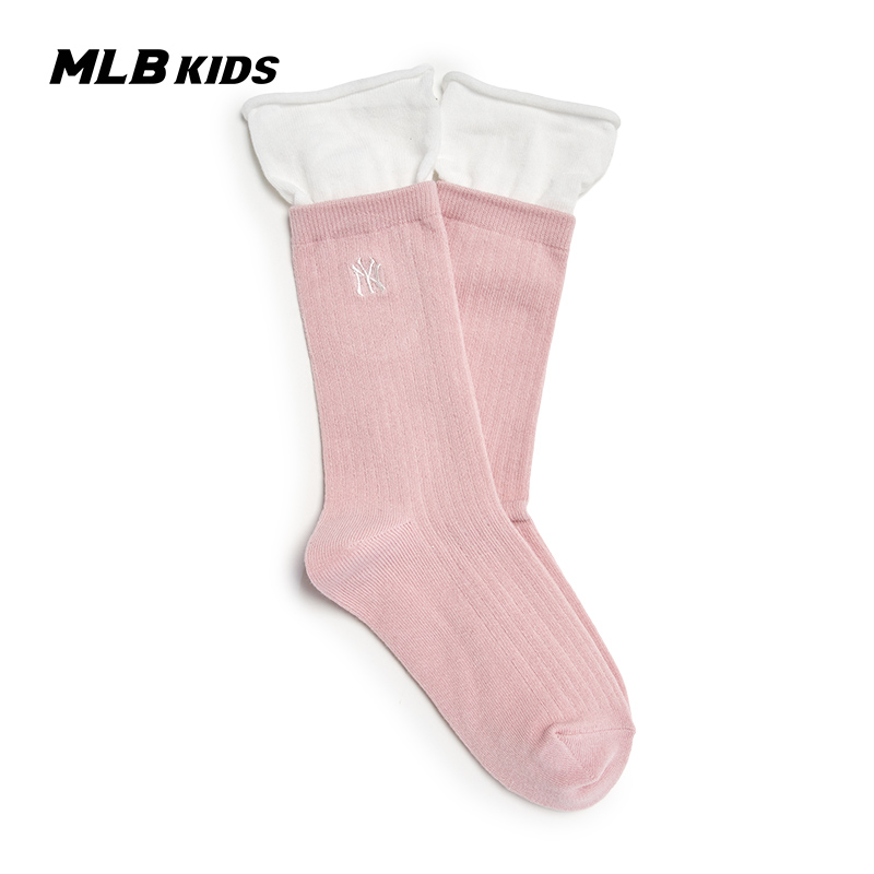 MLB儿童官方男女童撞色堆堆袜