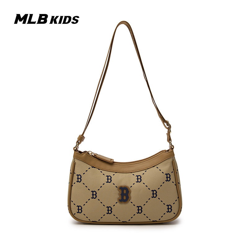 MLB儿童官方男女童时髦潮流压印复古钻石老花斜挎包春夏款