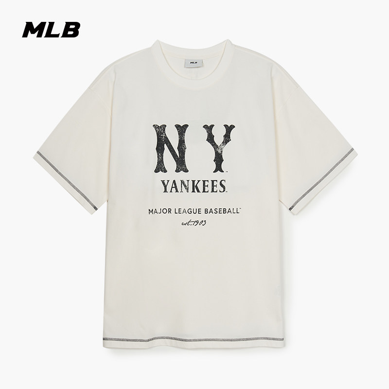 MLB官方男女同款百搭复古COOPERST恤夏季款TSB11