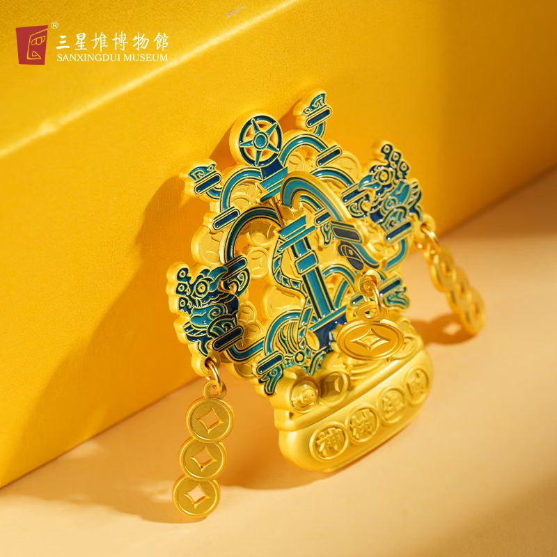 三星堆博物馆萌趣摇钱树冰箱贴