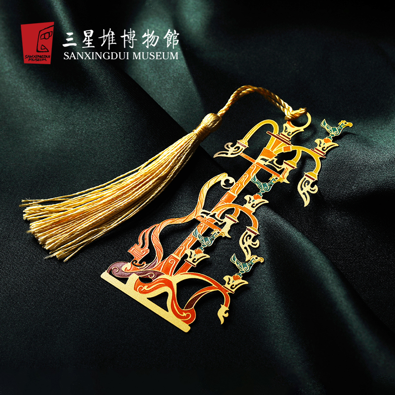 三星堆博物馆文艺中国风流苏书签