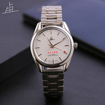 上海老乱牌石英机械男士手表复古防水精钢皮表带腕表精品国产手表