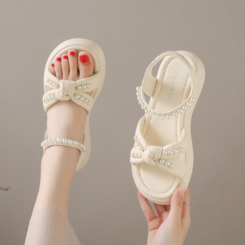 孕妇平底凉鞋女软底防滑2026新款夏季外穿仙女风配裙子的珍0410e