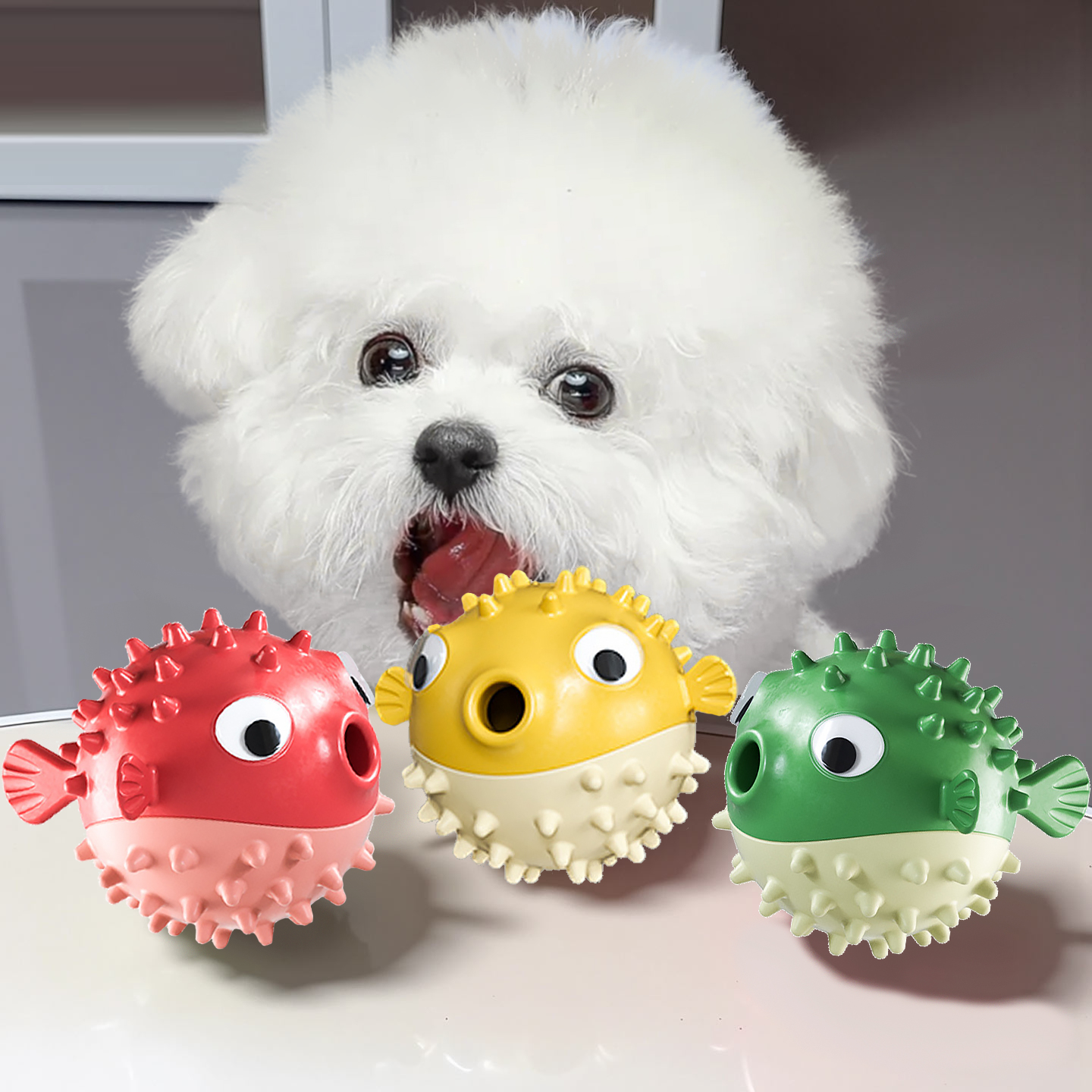 狗狗益智玩具漏食器蹦蹦鱼