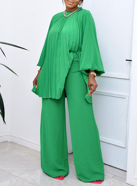 big size outfit for women Autumn long sleeve Clothes red new