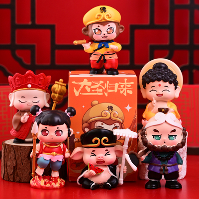 中式西游记人物手办哪咤盲盒
