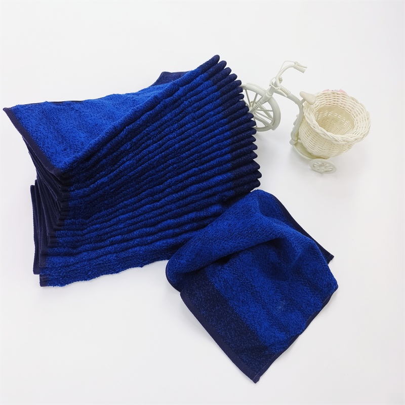 方巾吸水纯棉素色刺绣男洗脸面巾吸汗速干手绢家用小毛巾擦手全棉