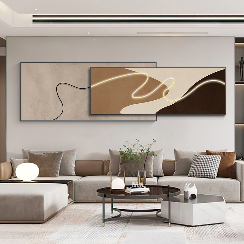 客厅装饰画画沙发背景墙侘寂风卧室轻奢抽象高档叠加现代2025款挂,家居饰品,现代装饰画,淘宝优惠券,粉丝福利购,淘宝优惠卷