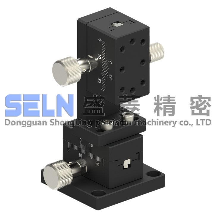 供应XZ轴LWE2542燕尾槽导向型手动位移平台齿轮驱动旋钮调整滑台