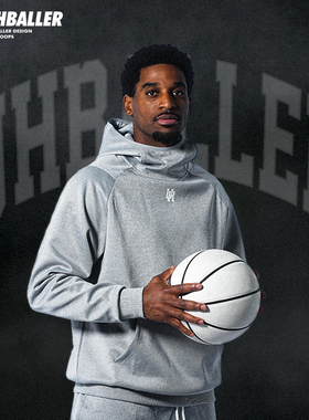 UH篮球实战训练帽衫运动比赛热身连帽长袖透气速干美式套头投篮服