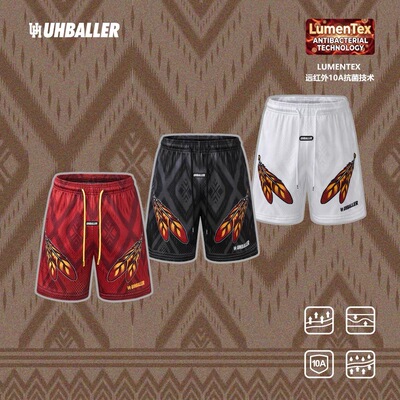 UHBALLER印第安美式网眼短裤BTC