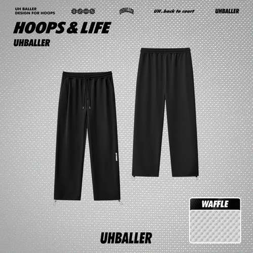 UHBALLER华夫格运动长裤秋季新款
