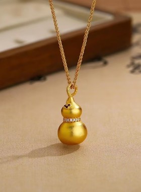 时尚如意福禄葫芦吊坠项链女网红爆款轻奢百搭小众设计感精美项链