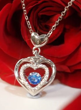 新款跳动的心项链女高级感爆款轻奢气质百搭小众设计感精美项链女