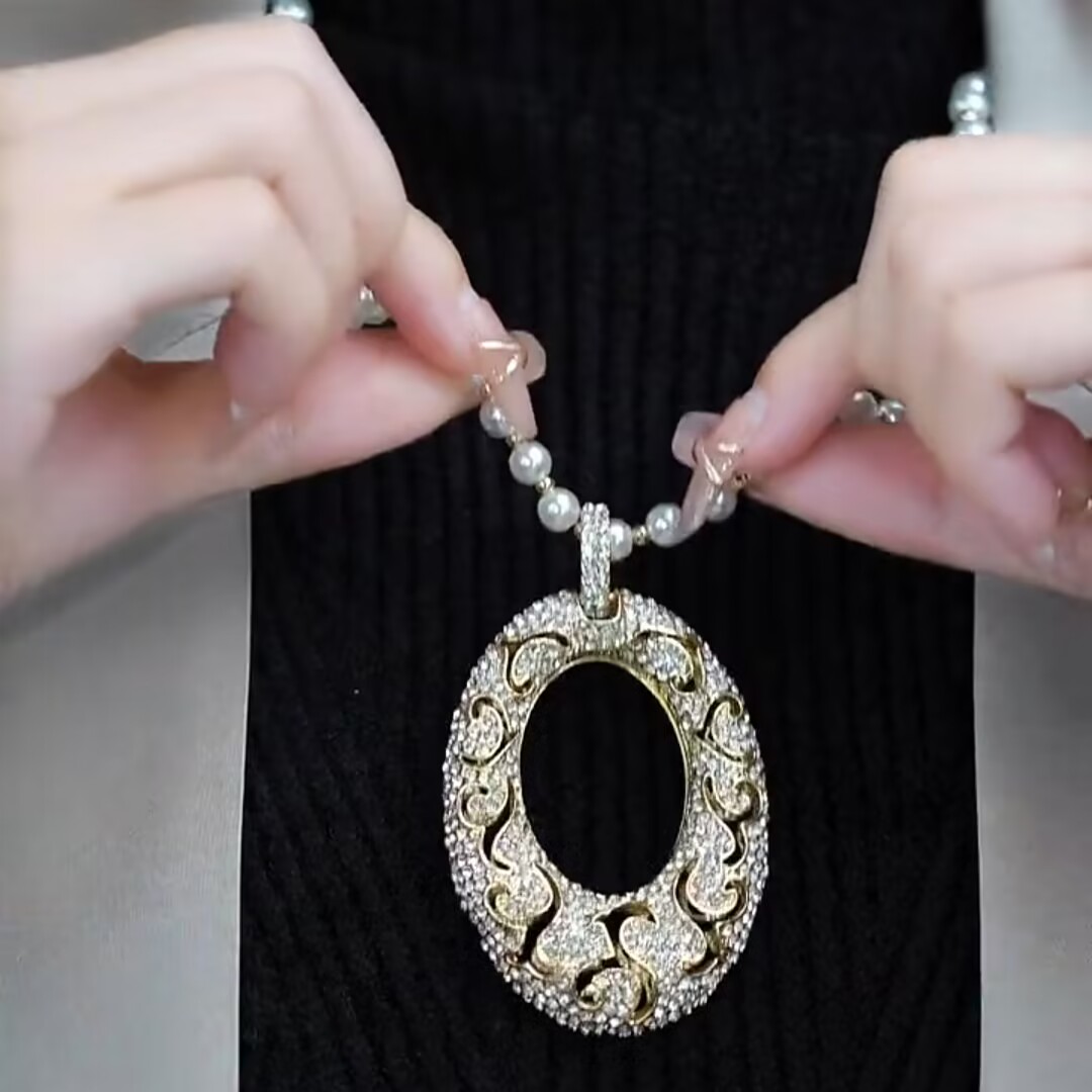 时尚欧美风秋冬衣服百搭项链毛衣链挂链挂件长款韩版装饰配饰品女